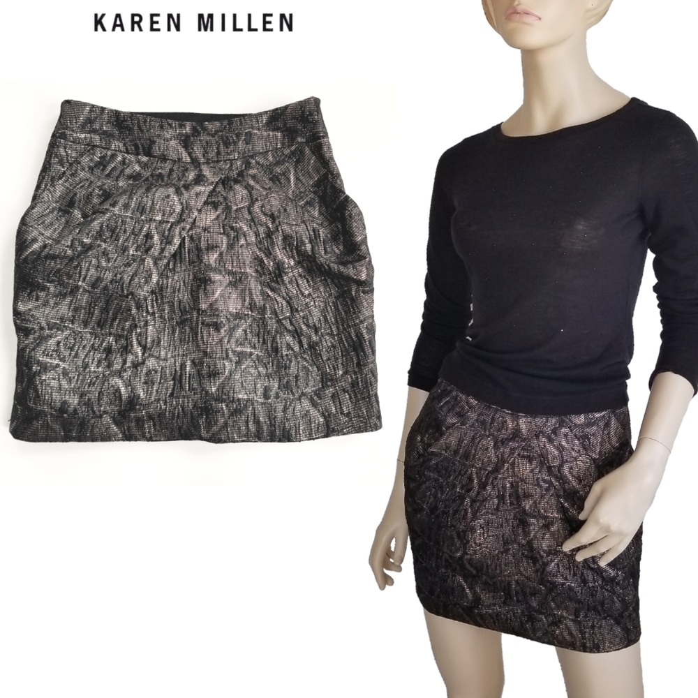 Karen Millen Jaquard Mini Skirt